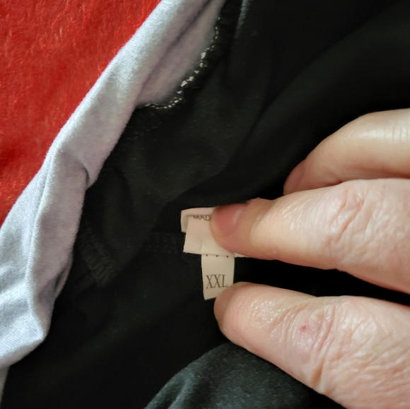 Ladies 2xl black stretch lounge pants with tie waist - Picture 4 of 4